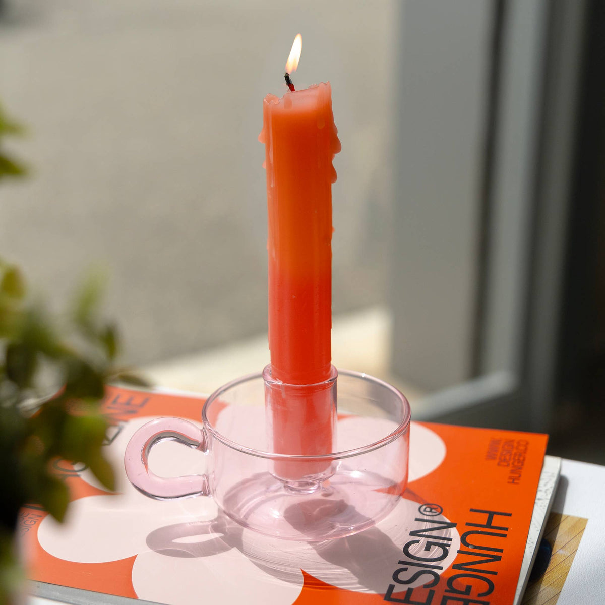 Classic Pink Crystal Candlestick S2