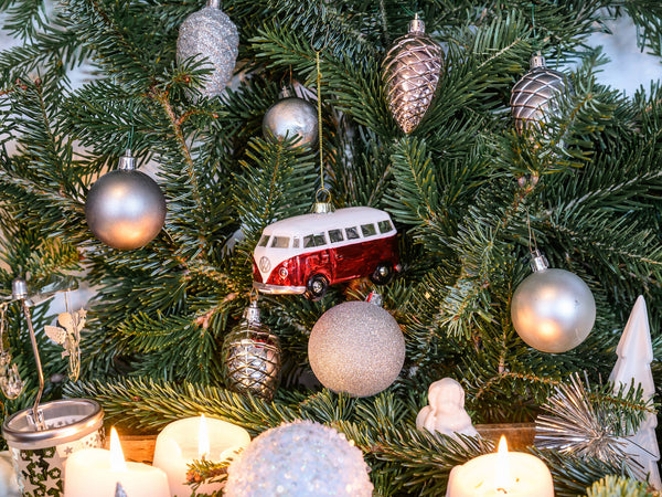 VW T1 Bus Red &amp; White Christmas Decoration