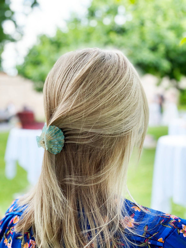 Seashell Pearl Hair Clip