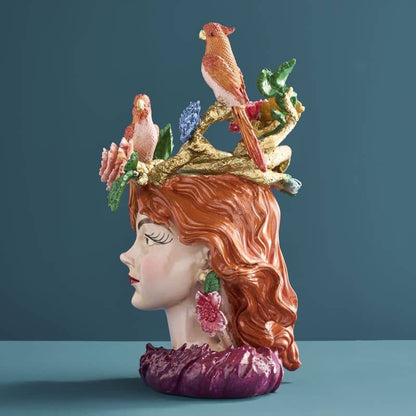 Vase with a woman's head by M. Parrots