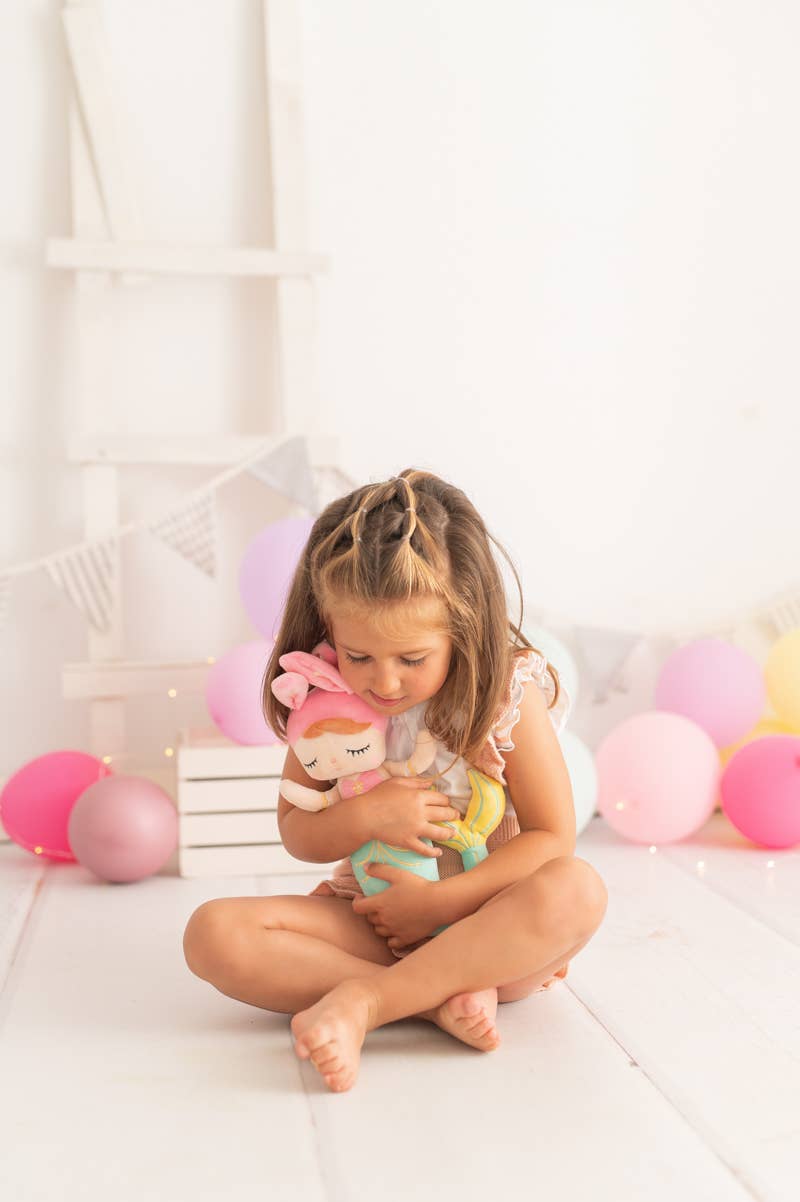 Poupée Sirène Lisa en Tissu – Turquoise et Rose