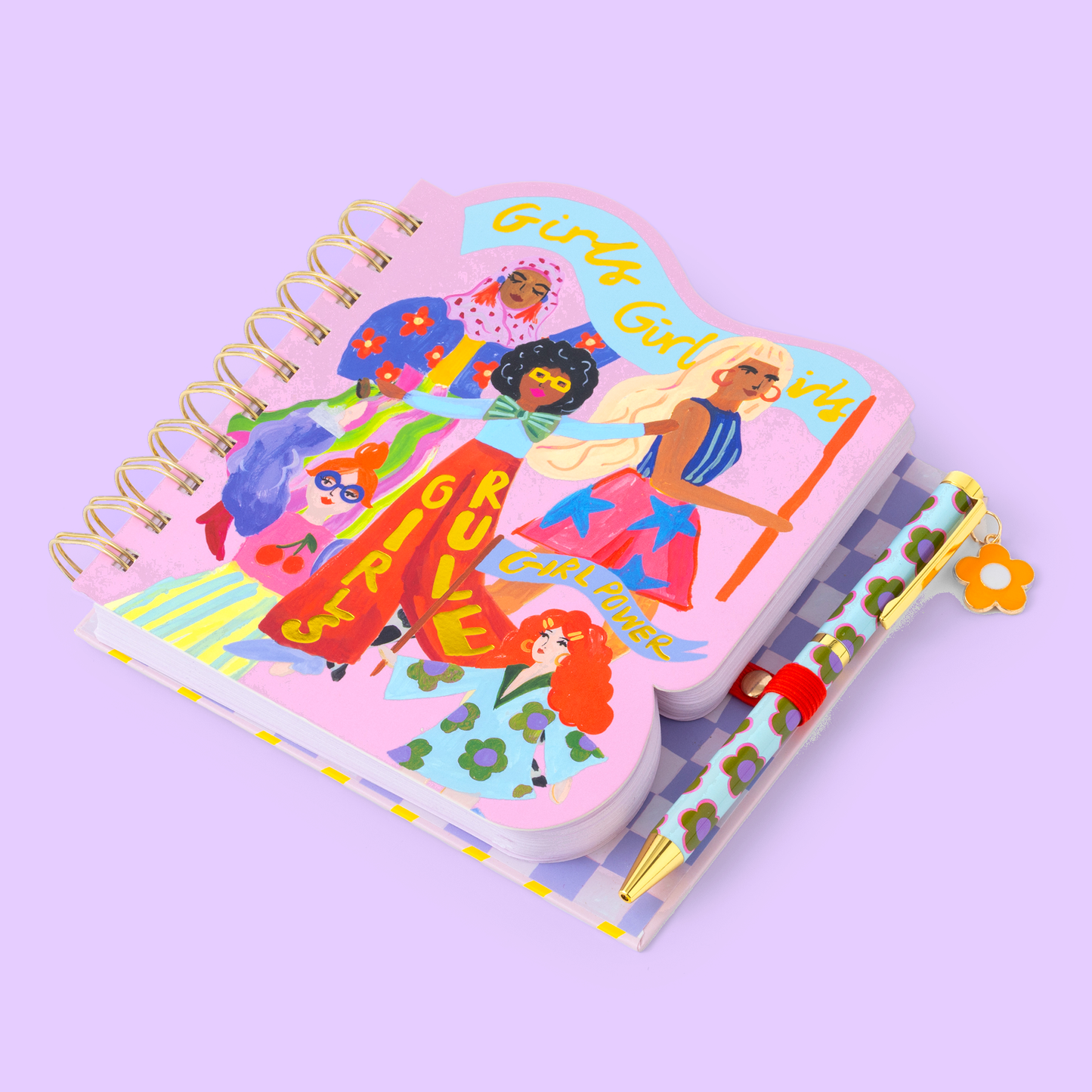 Ruler-shaped notebook for girls &amp; pen