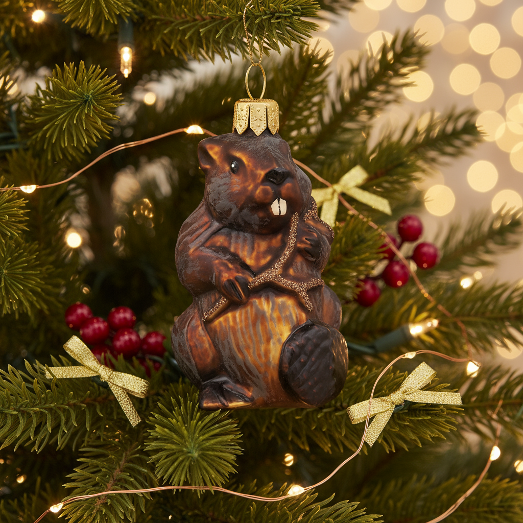 Boule de Noël Castor