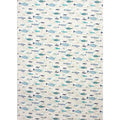 Theedoek met afbeelding van scholen vissen, 71 x 51 cm