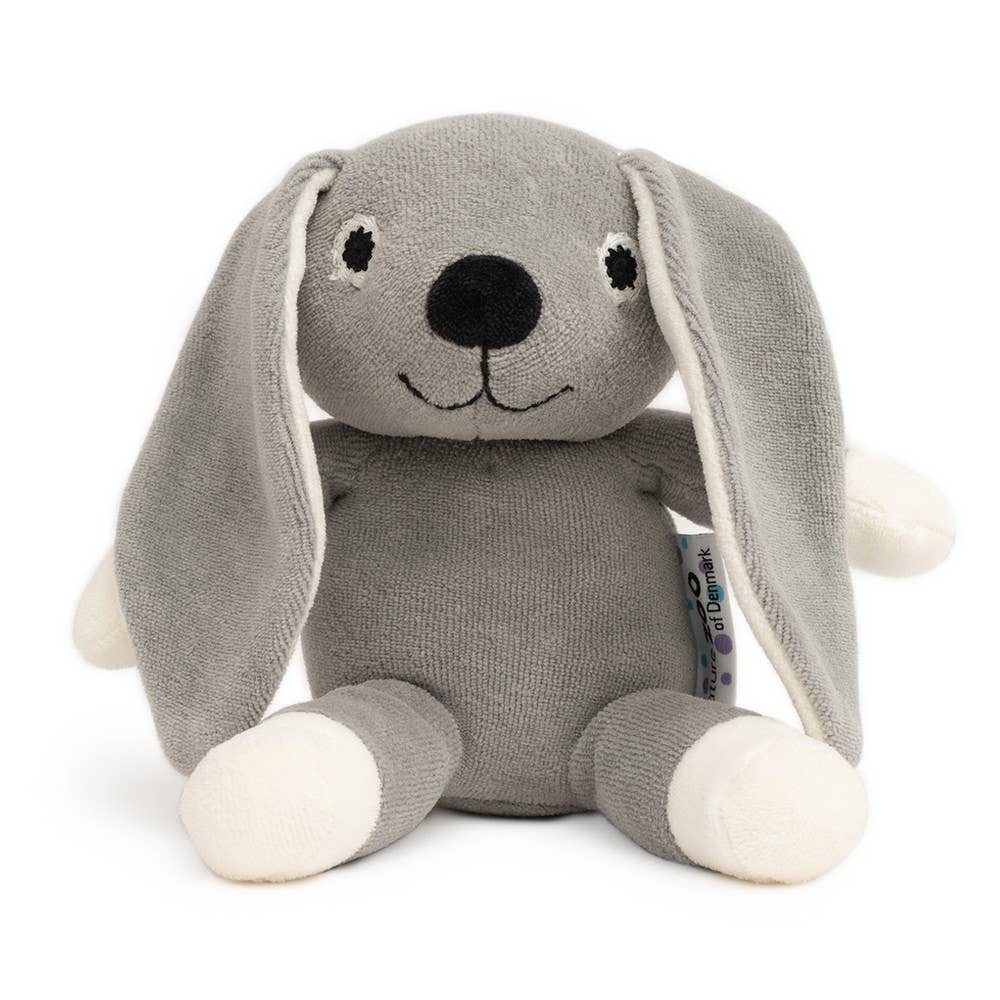 Organic velvet teddy bear — Grey rabbit