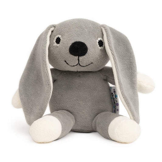 Ours en peluche en velours bio — Lapin gris