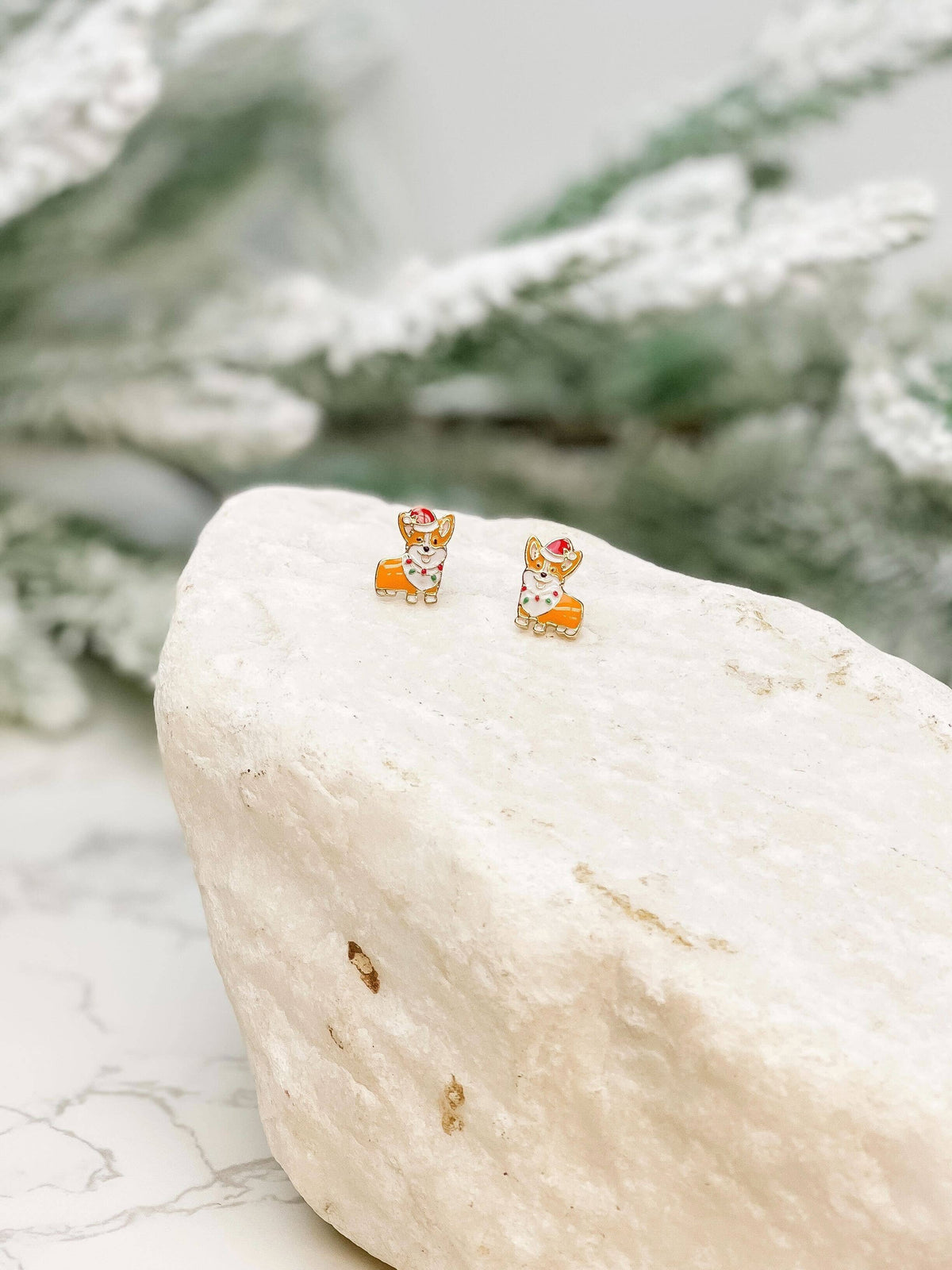 Christmas Corgi Earrings