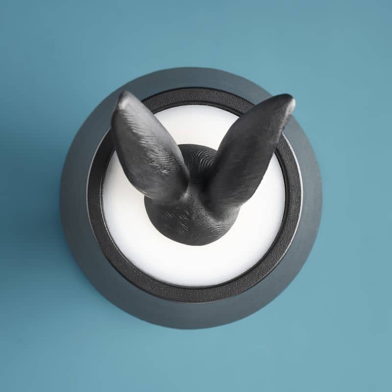 LED-tafellamp met konijnenmotief, zwart