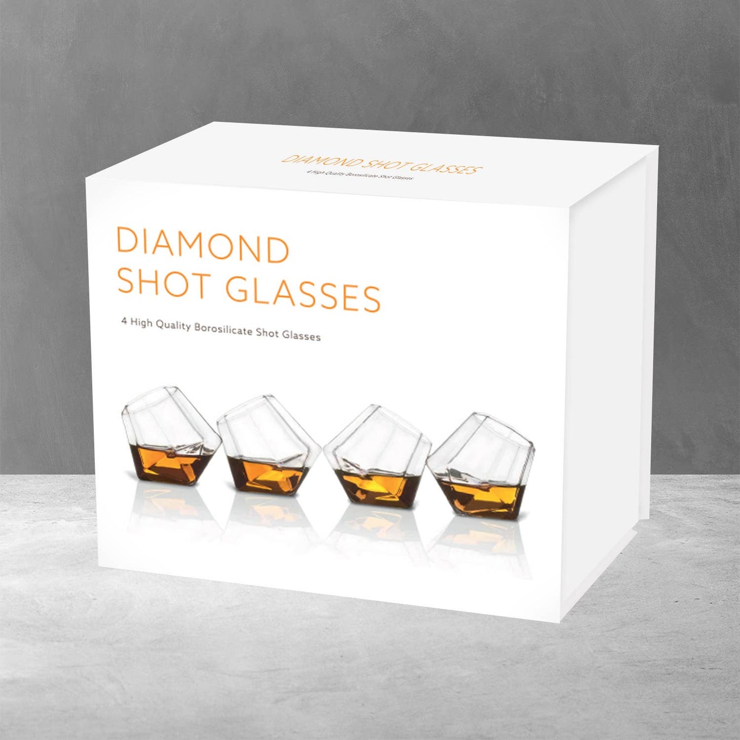 Mad Monkey - Diamond Shot Glasses (Set of 4) with Gift Box