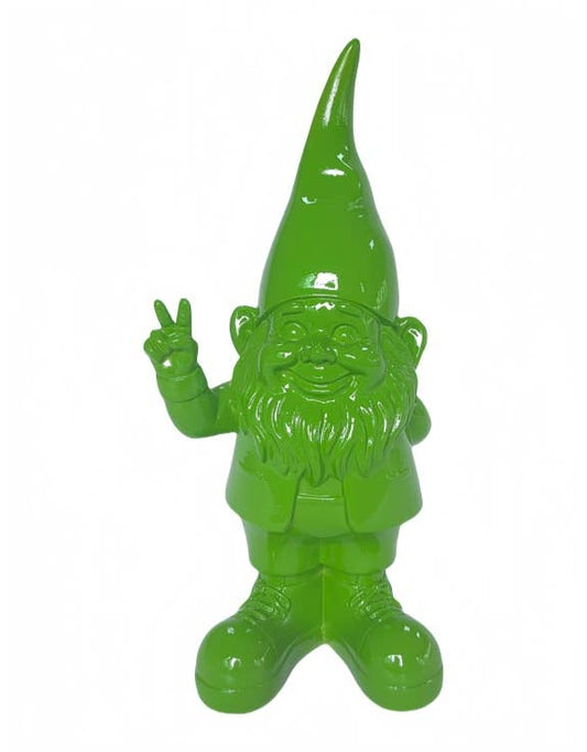 Green "Peace" Garden Gnome M