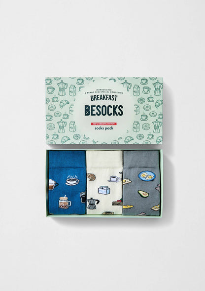 Pack de chaussettes Breakfast - 100 % coton biologique