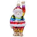Glazen kerstornament regenboogkerstman, 11,5 cm