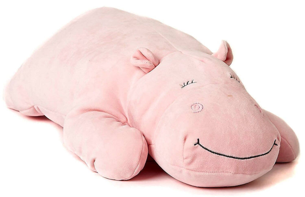 Coussin Peluche Hippopotame Rose