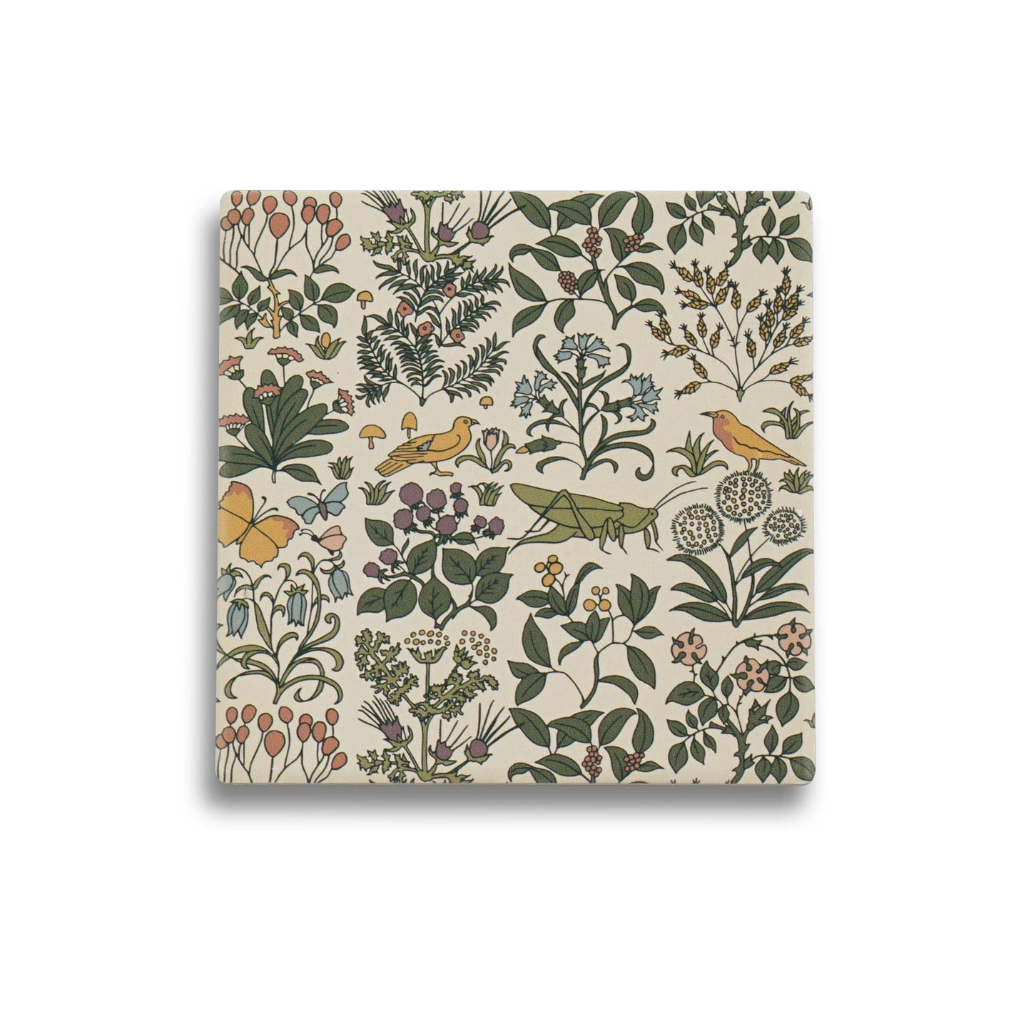 Sous-verre en céramique Voysey Jardin de l'apothicaire