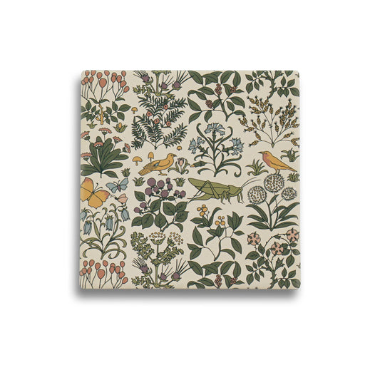 Sous-verre en céramique Voysey Jardin de l'apothicaire
