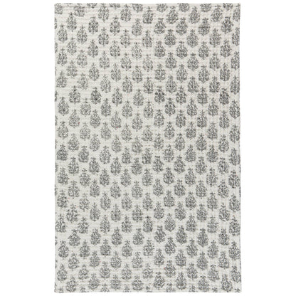 Blomma theedoek met blokprint