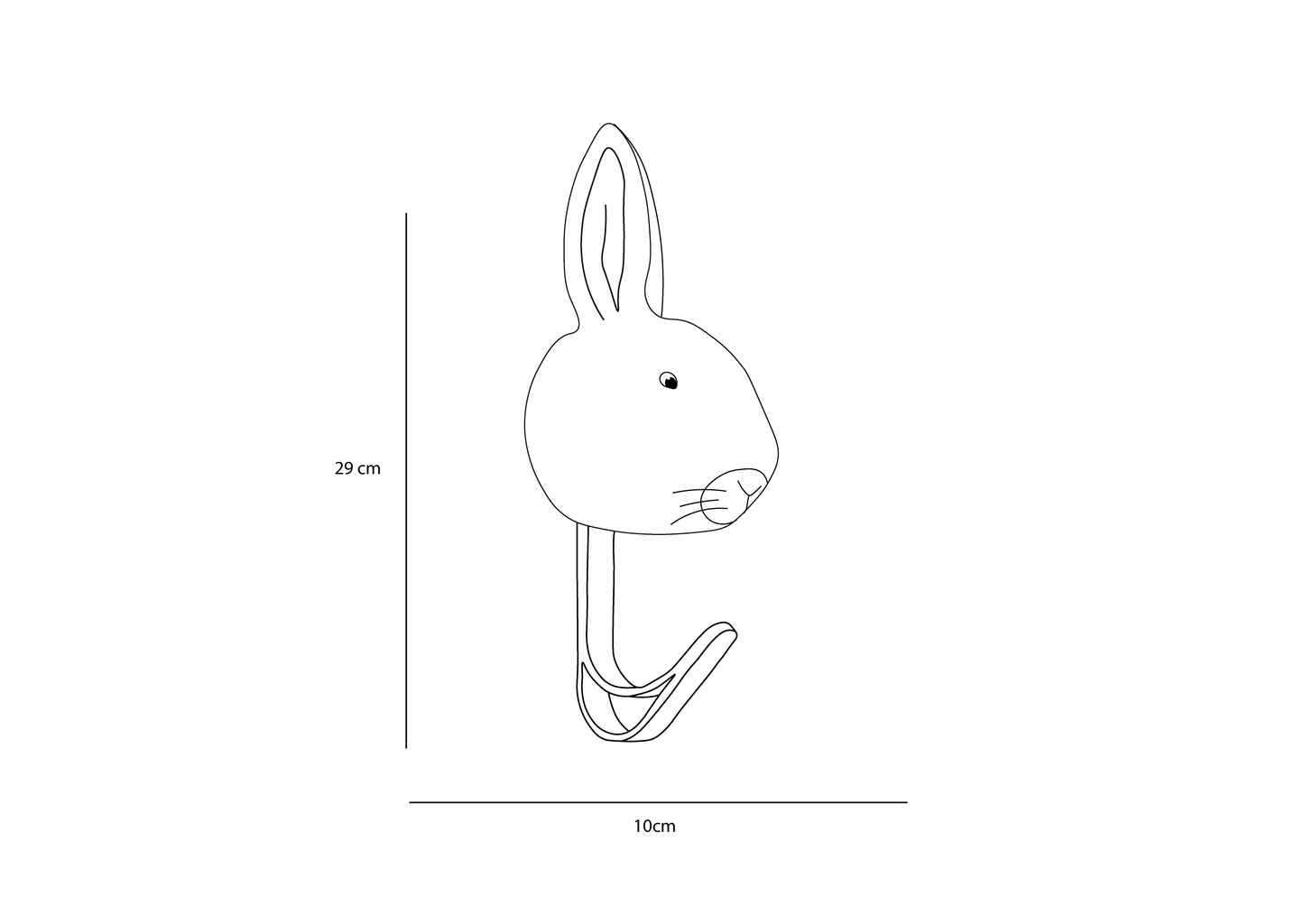 White Rabbit Plush Coat Rack