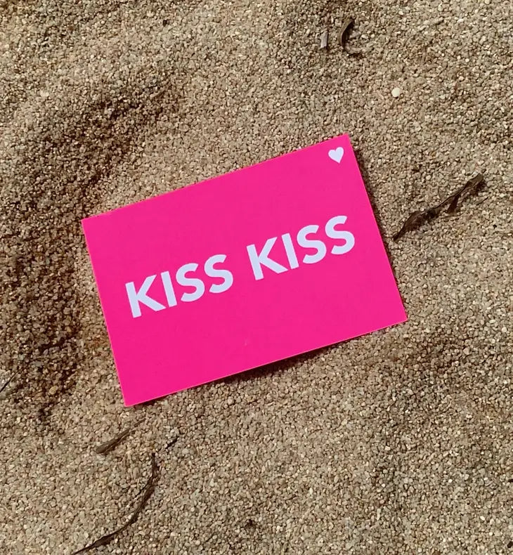 Neon Kiss Kiss card