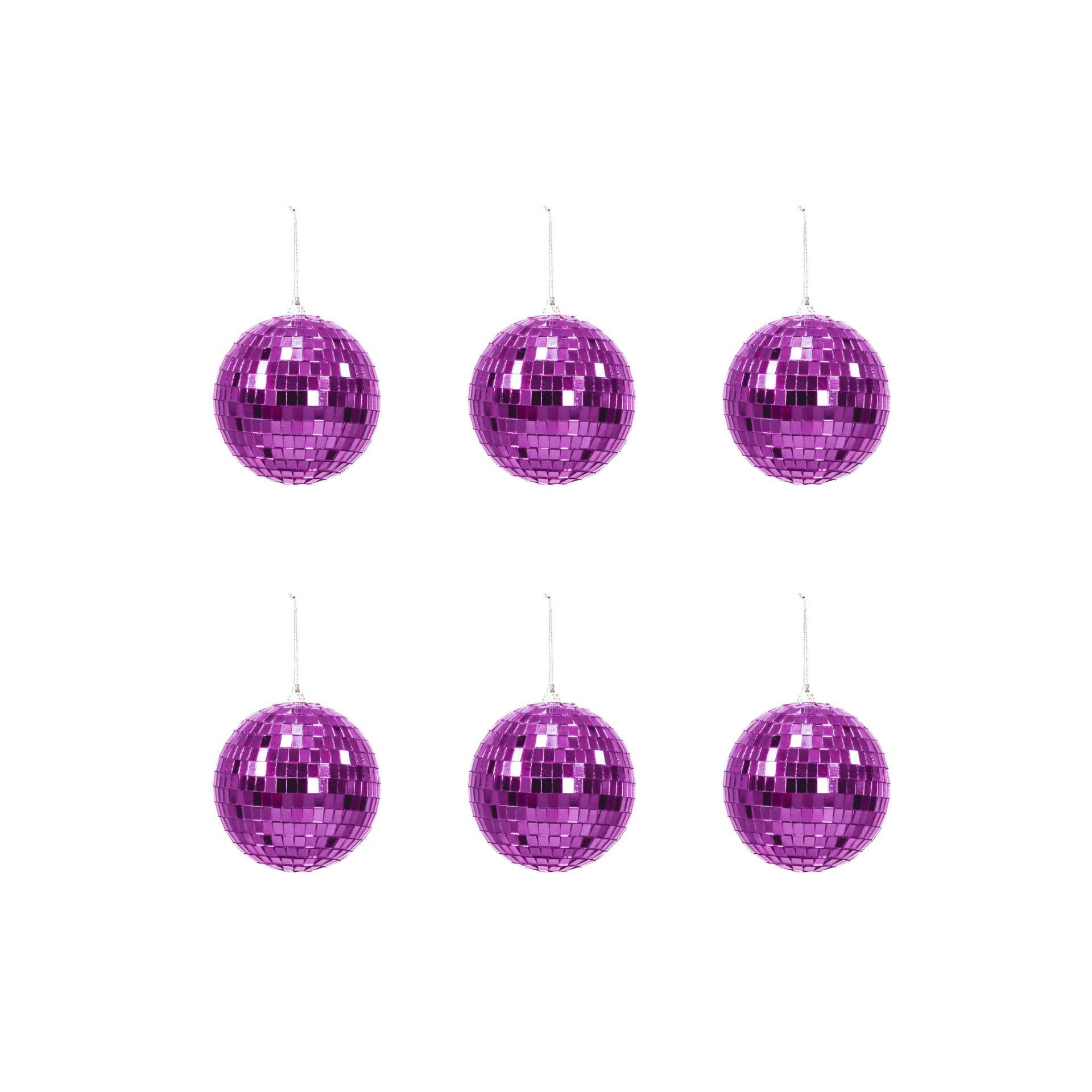 Boule de Noël Disco Rose - 6-Pack