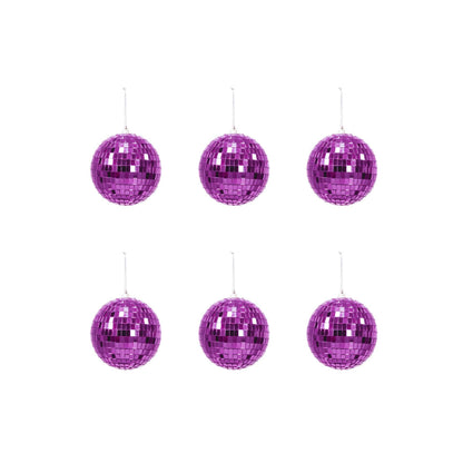 Boule de Noël Disco Rose - 6-Pack