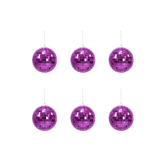 Boule de Noël Disco Rose - 6-Pack