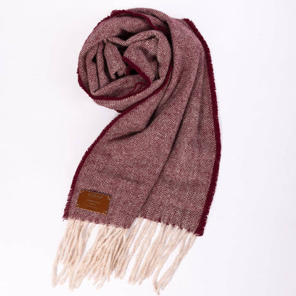 Bordeaux wool scarf