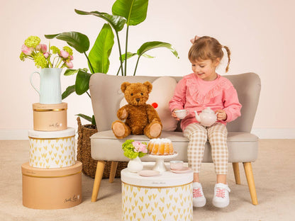 Klassieke bruine teddybeer met 5 beweegbare gewrichten.