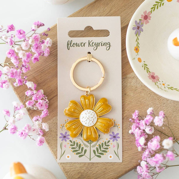 Yellow Daisy Keychain