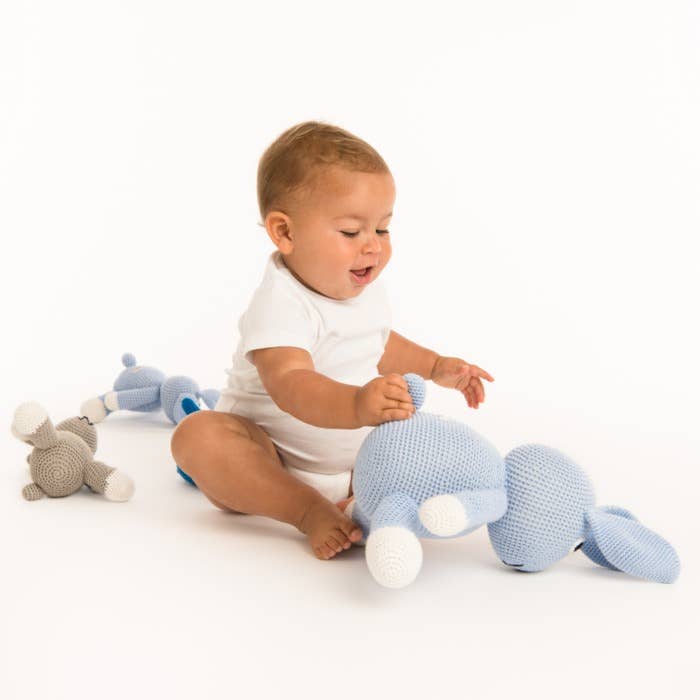 XL Crochet Plush Toy - Light Blue Rabbit