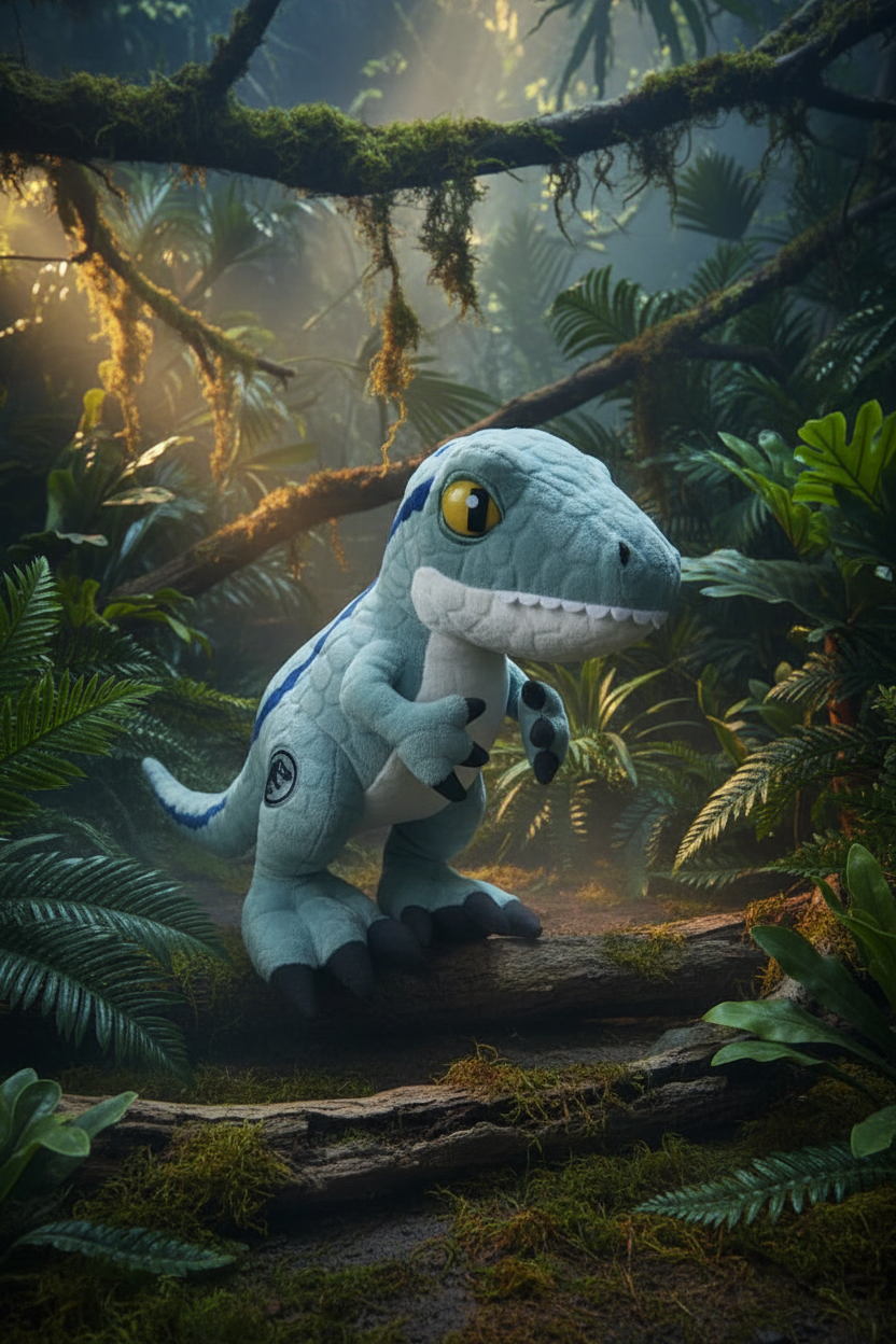 Jurassic World pluche - blauw