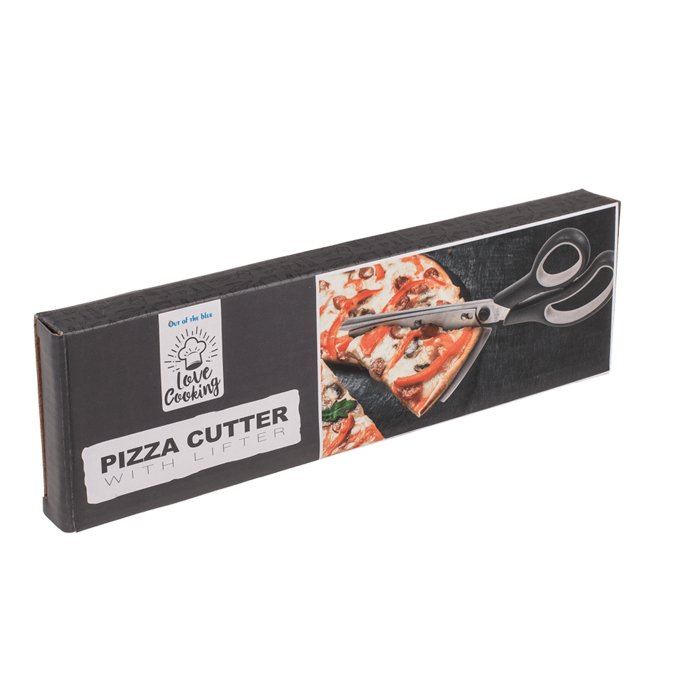 Pizza cutter with lifting mechanism