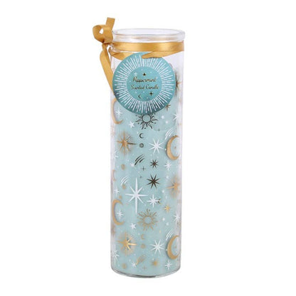 Bougie tube Ciel bleu pastel