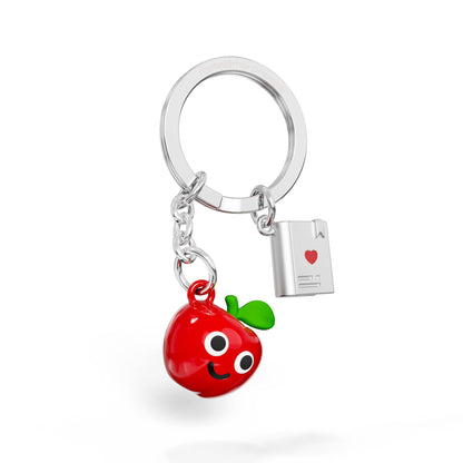 Sleutelhanger met appel en boek