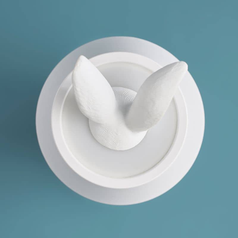 LED-tafellamp met verstoppend konijn, wit