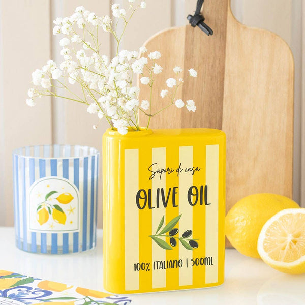 Olive Oil Can Flower Vase