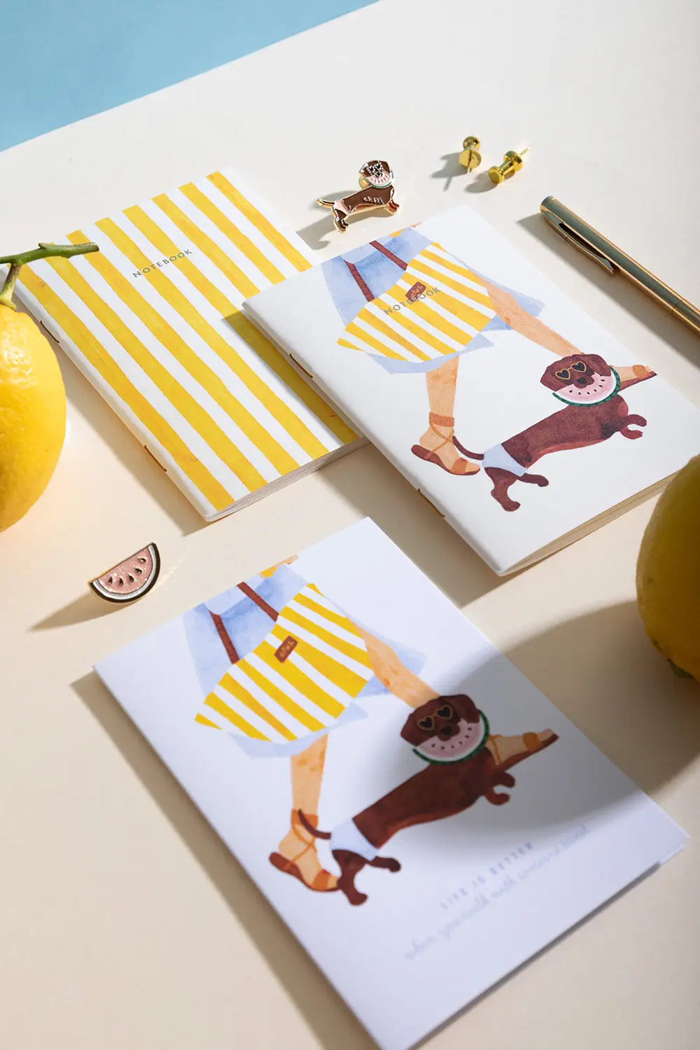 Summer Dachshund - Pocket Notebook A6 DUO