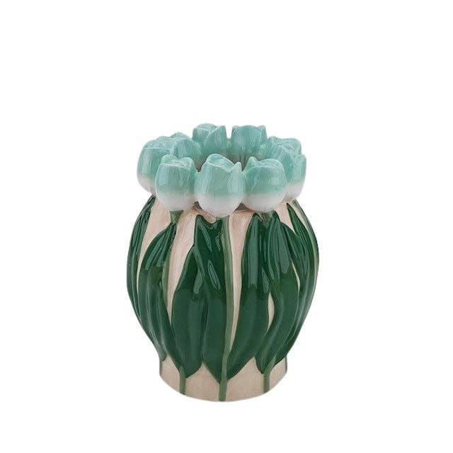 Vase Tulipes - Menthe/Vert