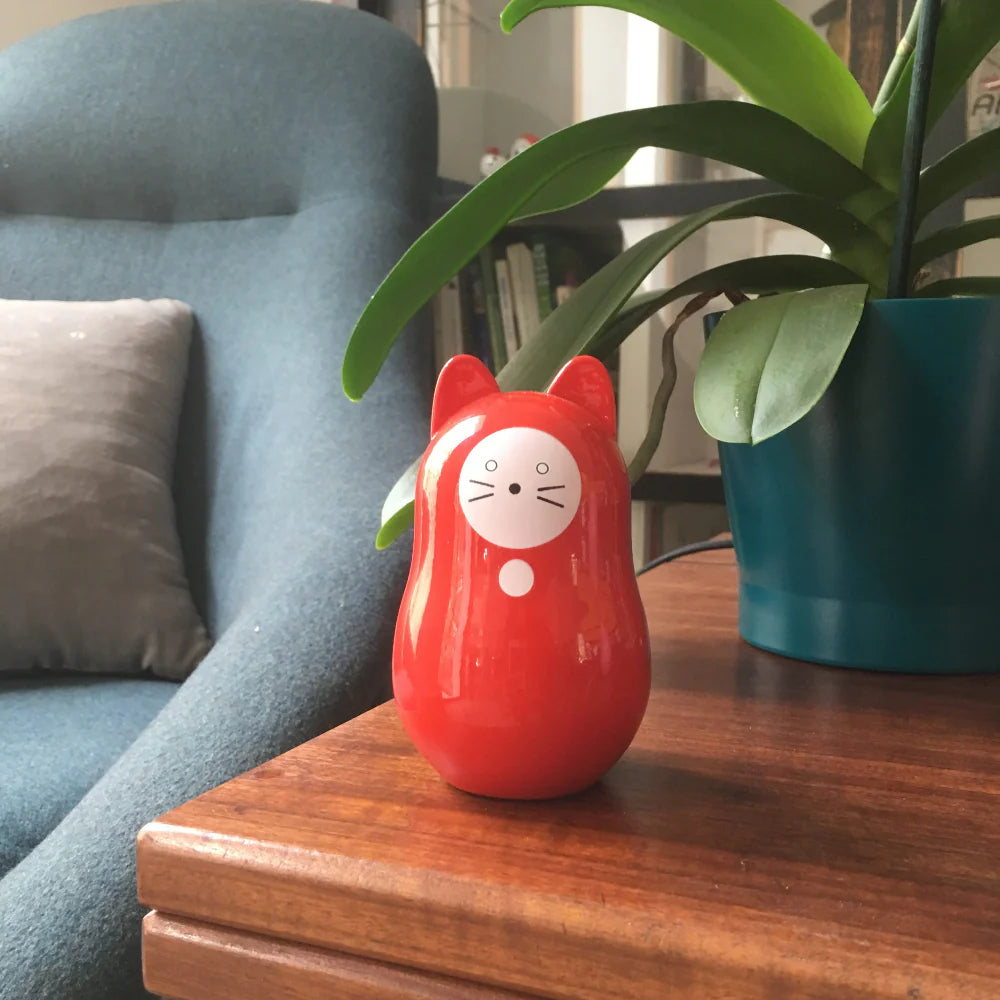 Red Daruma Cat "Lucky Charm"