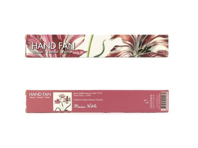 "Merian" bamboo fan with tulip decoration