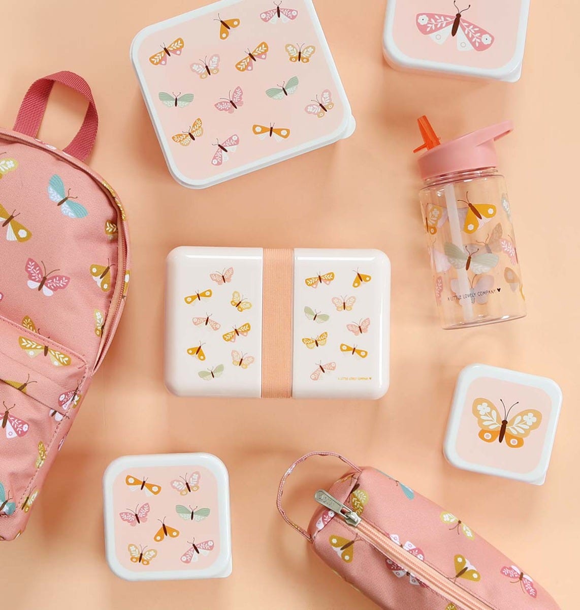 Gourde enfant - Papillons – vue 4 – A Little Lovely Company