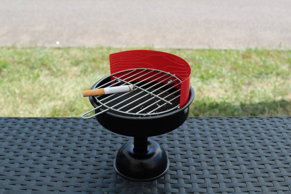 Mini barbecue metal ashtray