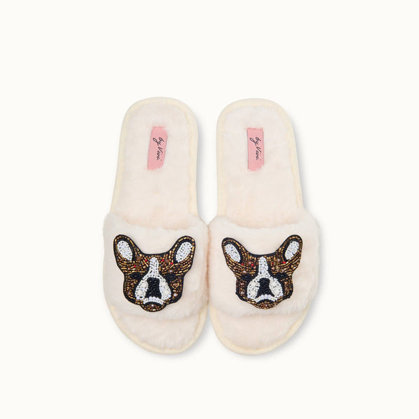 Pair of slippers pins - French Bulldog