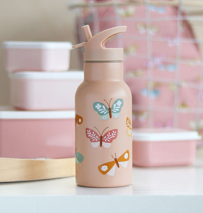 Gourde enfant en inox - Papillons – vue 2 – A Little Lovely Company