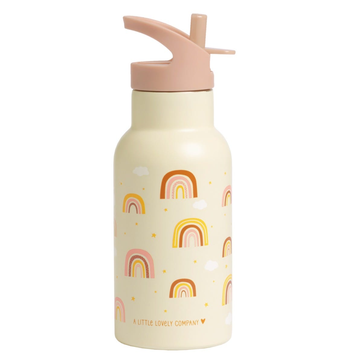 Gourde enfant en inox - Arcs-en-ciel – vue 3 – A Little Lovely Company