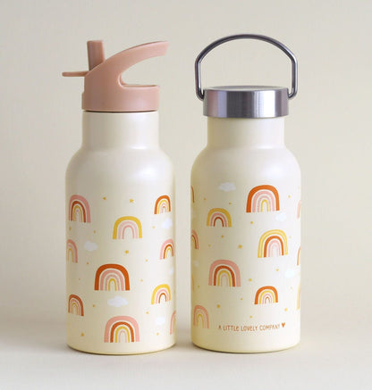 Gourde enfant en inox - Arcs-en-ciel – vue 4 – A Little Lovely Company