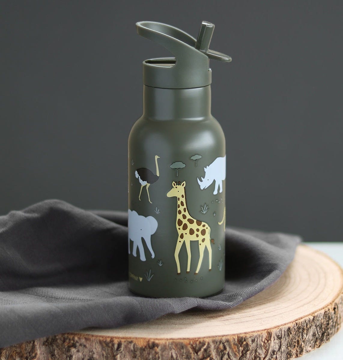 Gourde enfant en inox - Savane – vue 2 – A Little Lovely Company