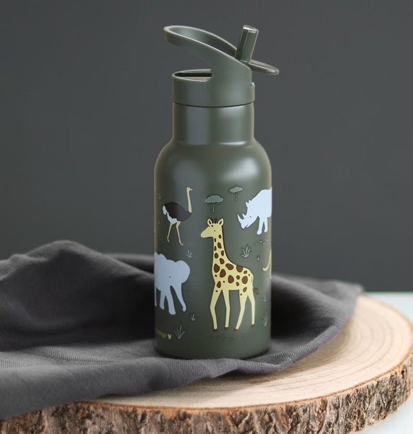 Gourde enfant en inox - Savane – vue 2 – A Little Lovely Company