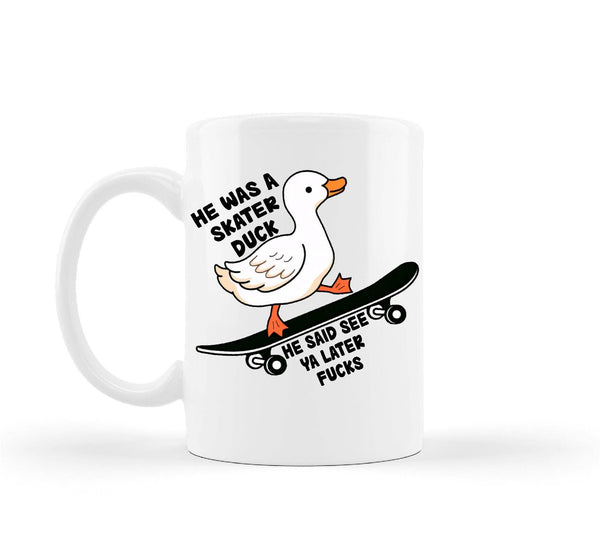 Mok met "Skater Duck"-motief