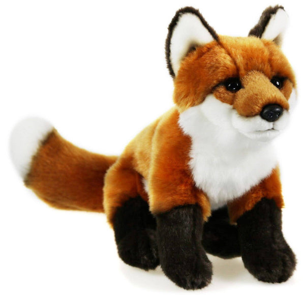 Renard roux, assis - 24 cm (hauteur) ou doudoun/peluche Uni Toys