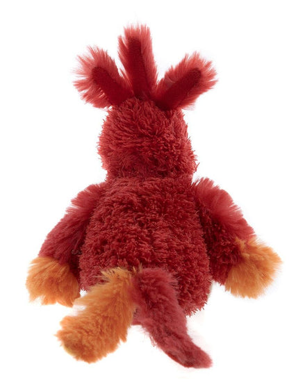 Pluche knuffel van een vuurvogel